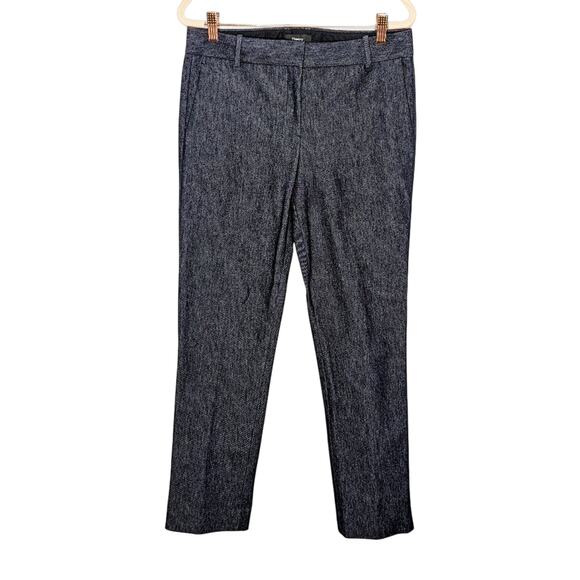 Theory Blue Classic Straight Leg Cropped Denim Trousers Pockets Tailored Design - Picture 1 of 7